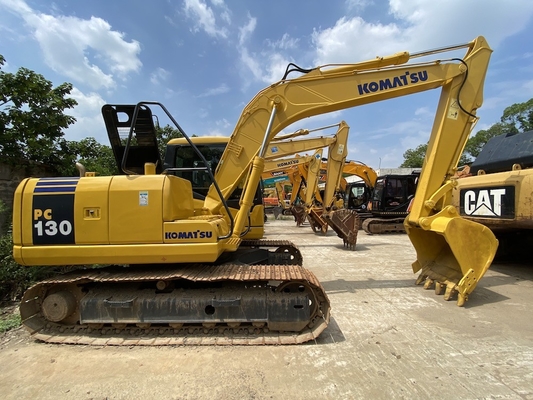 Het hydraulische Graafwerktuig PC130-7 van kruippakje tweedehands KOMATSU met emmer van 0,53 m3