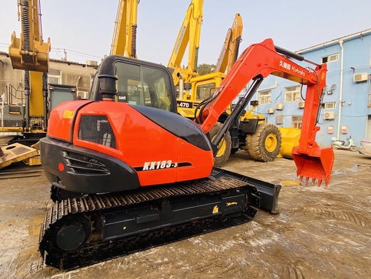 8 ton originele Japanse gebruikte Kubota KX183 Crawler graafmachine met 47,8 kW motorvermogen en 0,31 m3 emmercapaciteit