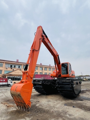 Doosan Gebruikte amfibische graafmachine DH220LC-9E Met 1 m3 rivier reinigingsmachine Long Reach Boom tweedehands graafmachine