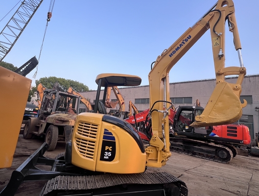 Mini-graafmachine Gebruikte Komatsu PC35MR Crawler-graafmachine Tweedehands graafmachine Constructie-machines