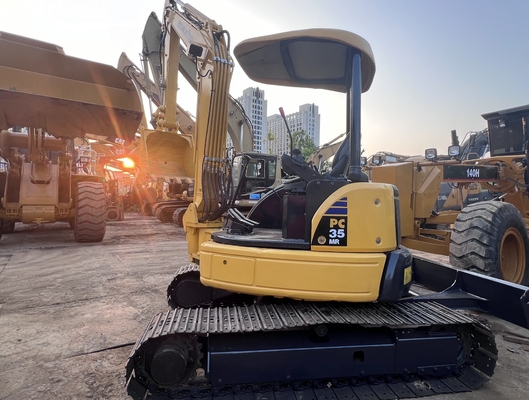 Mini-graafmachine Gebruikte Komatsu PC35MR Crawler-graafmachine Tweedehands graafmachine Constructie-machines