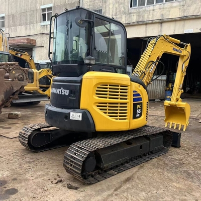 5 ton mini graafmachine originele gebruikte Komatsu PC55MR-2 PC50MR-2 Crawler graafmachine tweedehands graver bouwmachines