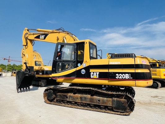 Japanse originele CAT 320BL tweedehands graafmachine, 20 ton Caterpillar Gebruikte Crawler Digger CAT 3066T Motor